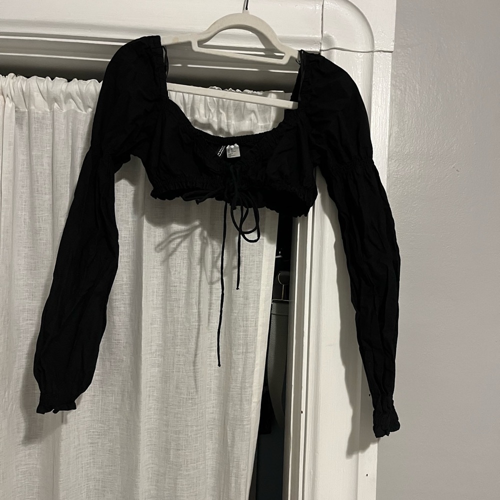 black tie front top